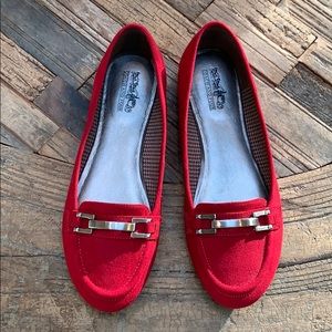 COACH AND FOUR Red Loafers